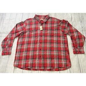 NWT RedHead Red Plaid Long Sleeve Flannel Shirt Mens Size 3XL New With Tags